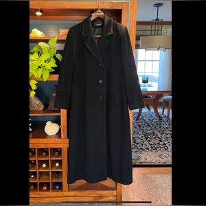 Black wool long coat